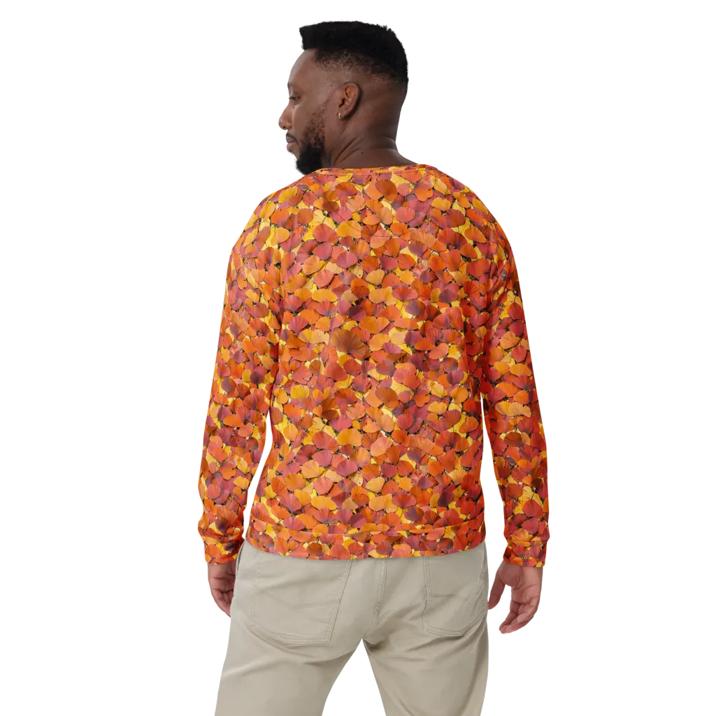 Autumn Ginkgo on Sweatshirt — Back print