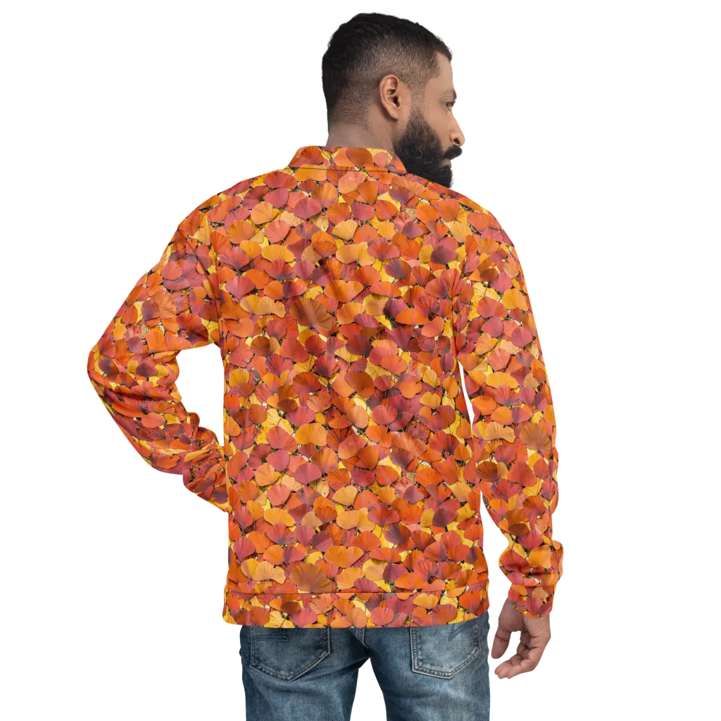 Autumn Ginkgo on Bomber Jacket — Back print