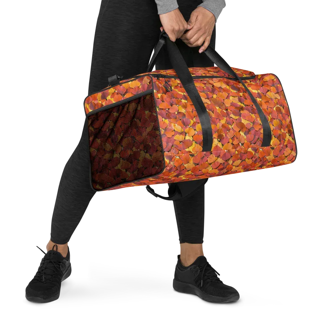 Autumn Ginkgo on Duffle Bag — Right Front
