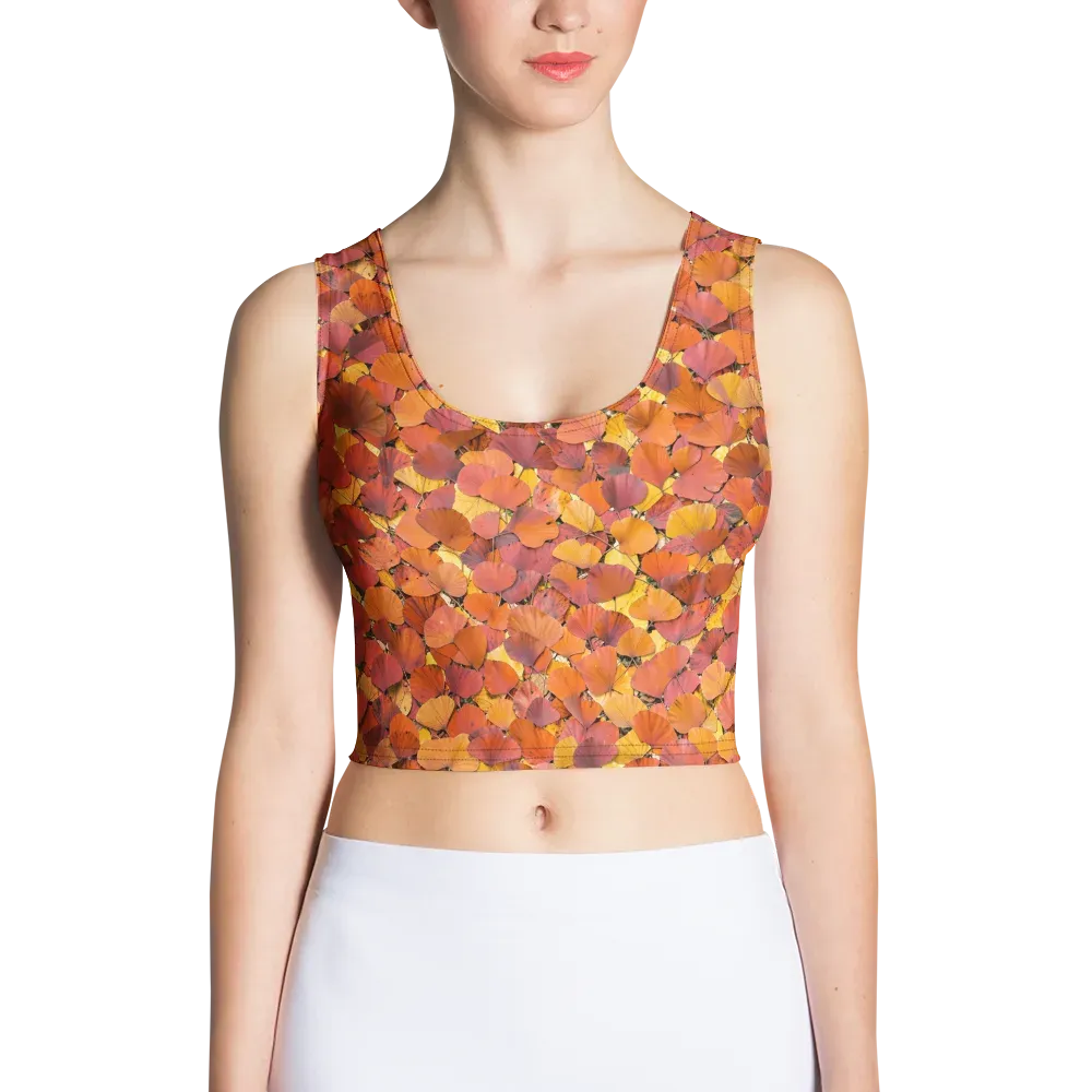 Autumn Ginkgo on Crop Top — Front