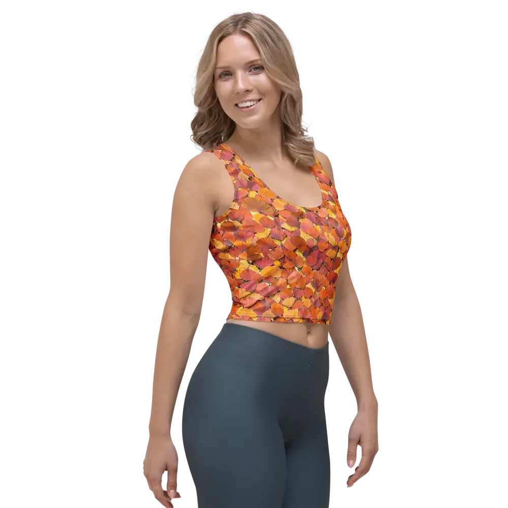 Autumn Ginkgo on Crop Top — Right Front