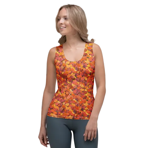 Autumn Ginkgo Women's Tank Top on model