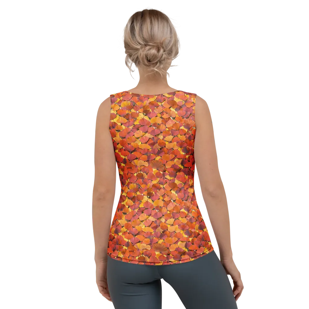 Autumn Ginkgo on Women's Tank Top — Back