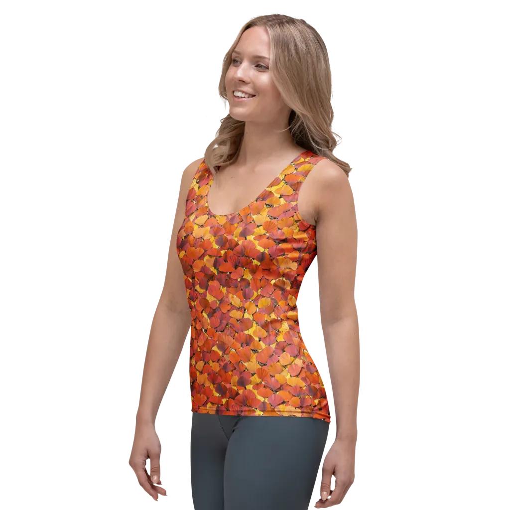Autumn Ginkgo on Women's Tank Top — Left Front
