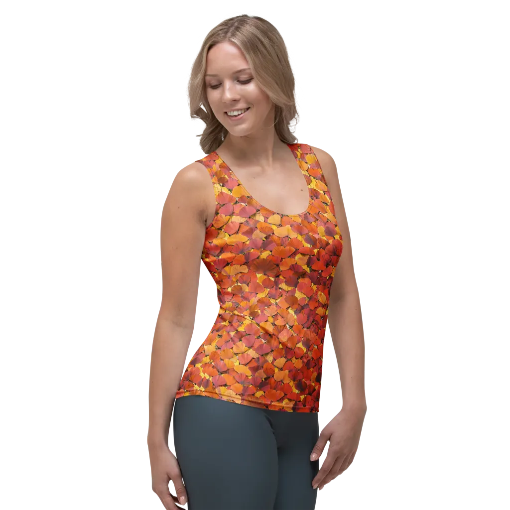 Autumn Ginkgo on Women's Tank Top — Right Front