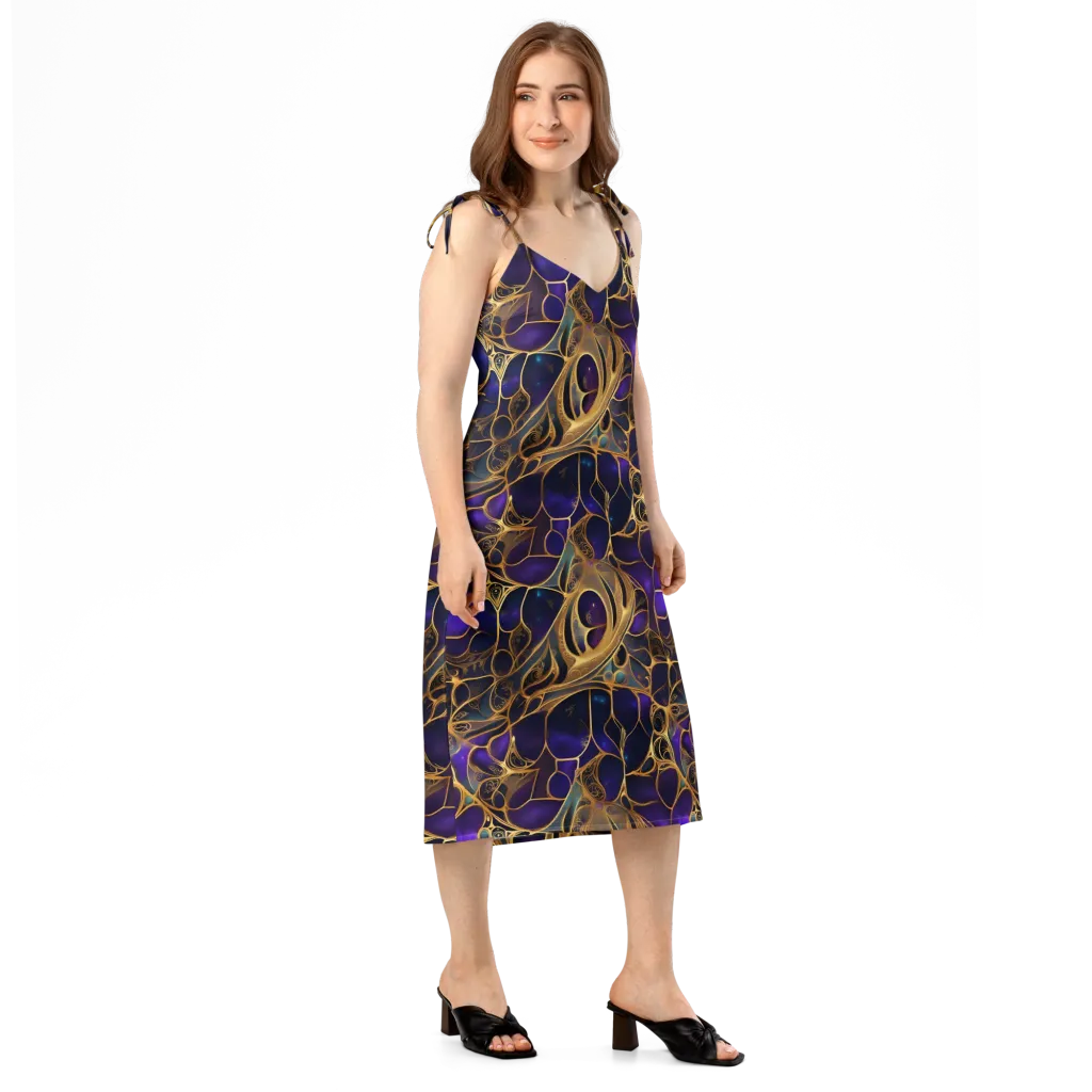 Aurum Nebula on Slip Dress — Right Front