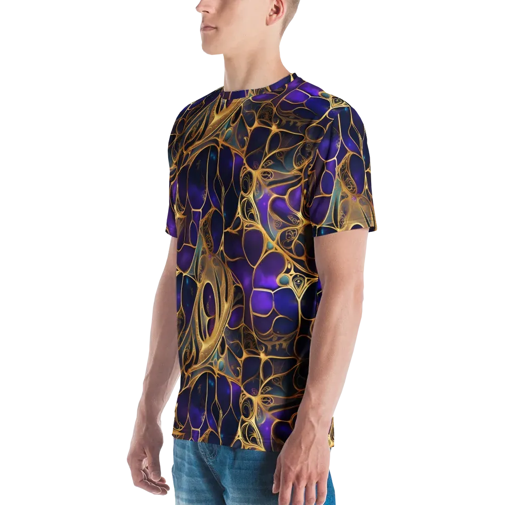 Aurum Nebula on Men's Crew Neck T-Shirt — Left