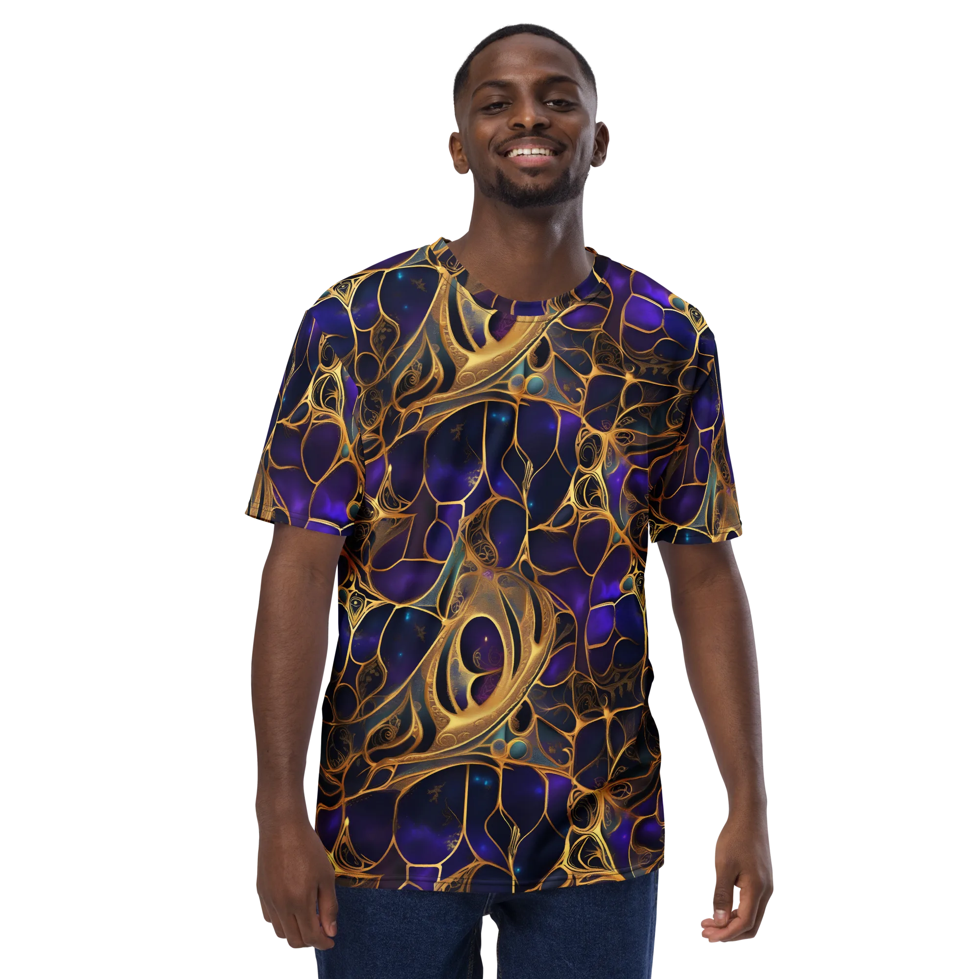Aurum Nebula on Men's Crew Neck T-Shirt — Front print