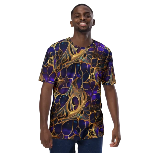 Aurum Nebula on a Men's Crew Neck T-Shirt