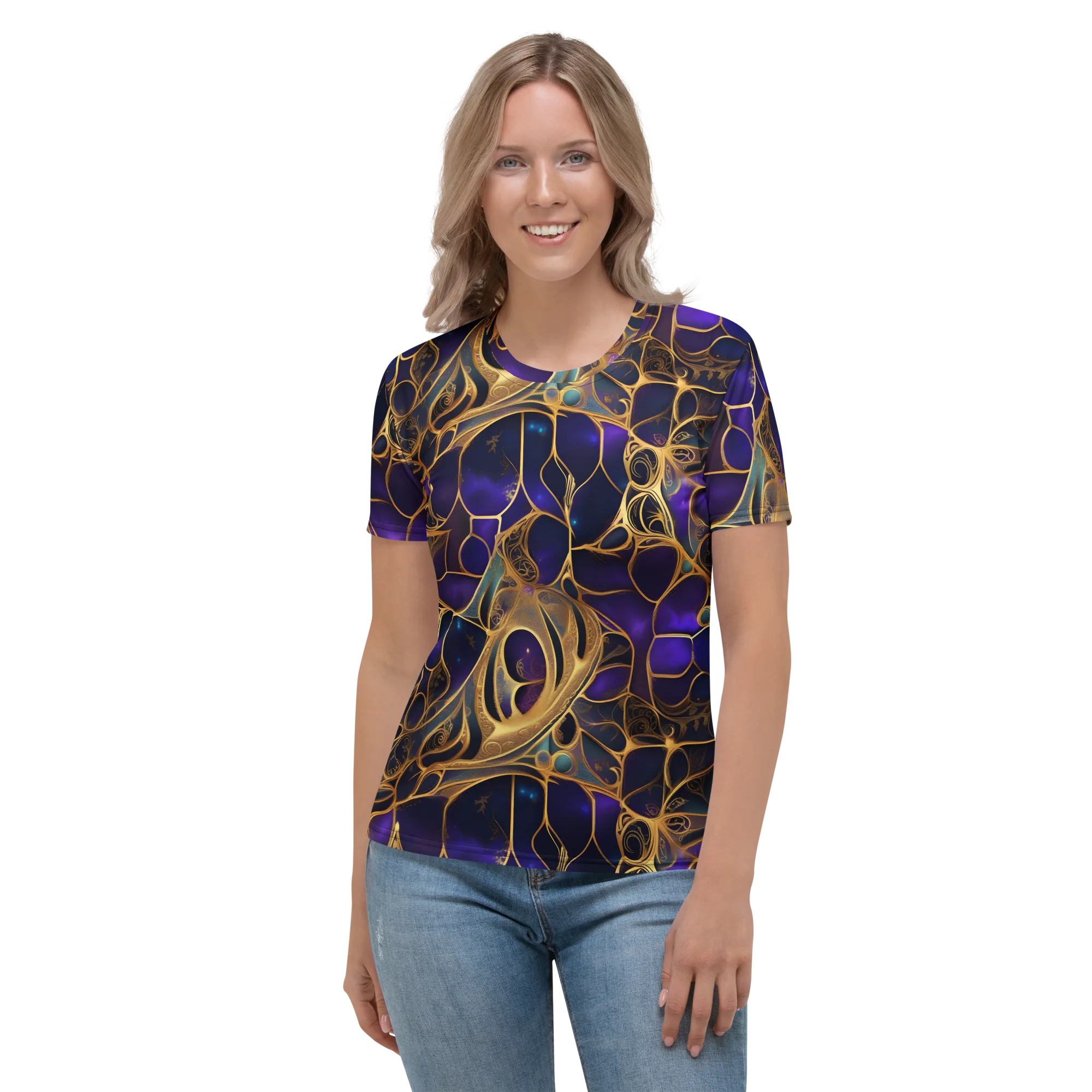 Aurum Nebula on Women's Crew Neck T-Shirt — Front