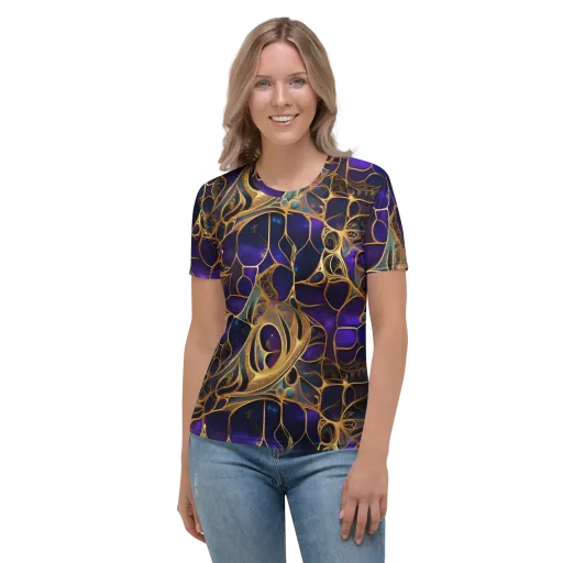Aurum Nebula on a Women's Crew Neck T-Shirt