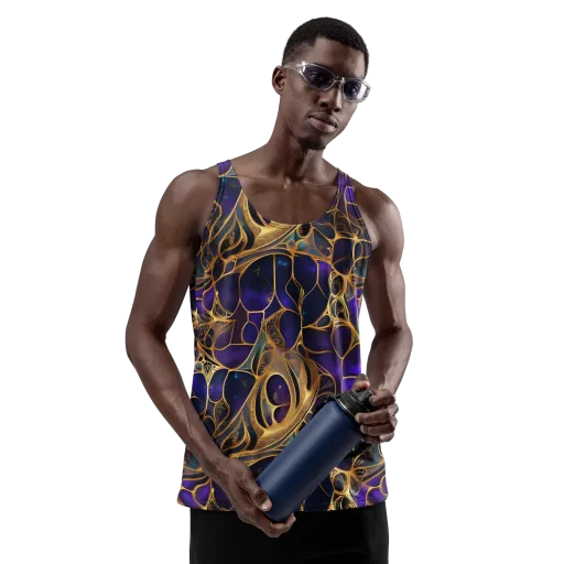 Aurum Nebula on a Men's Tank Top