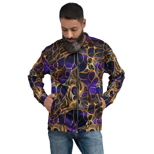 Aurum Nebula on a Bomber Jacket