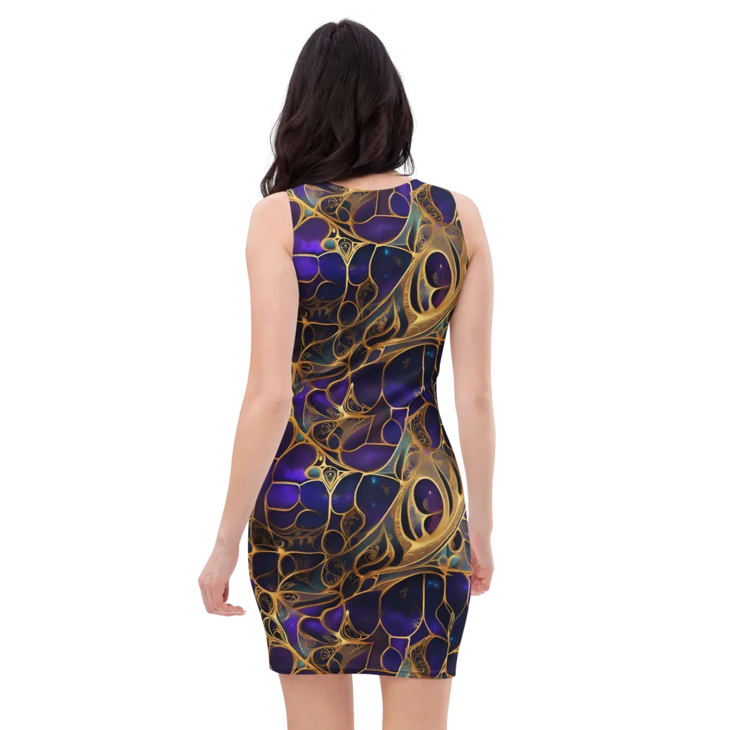 Aurum Nebula on Bodycon Dress — Back
