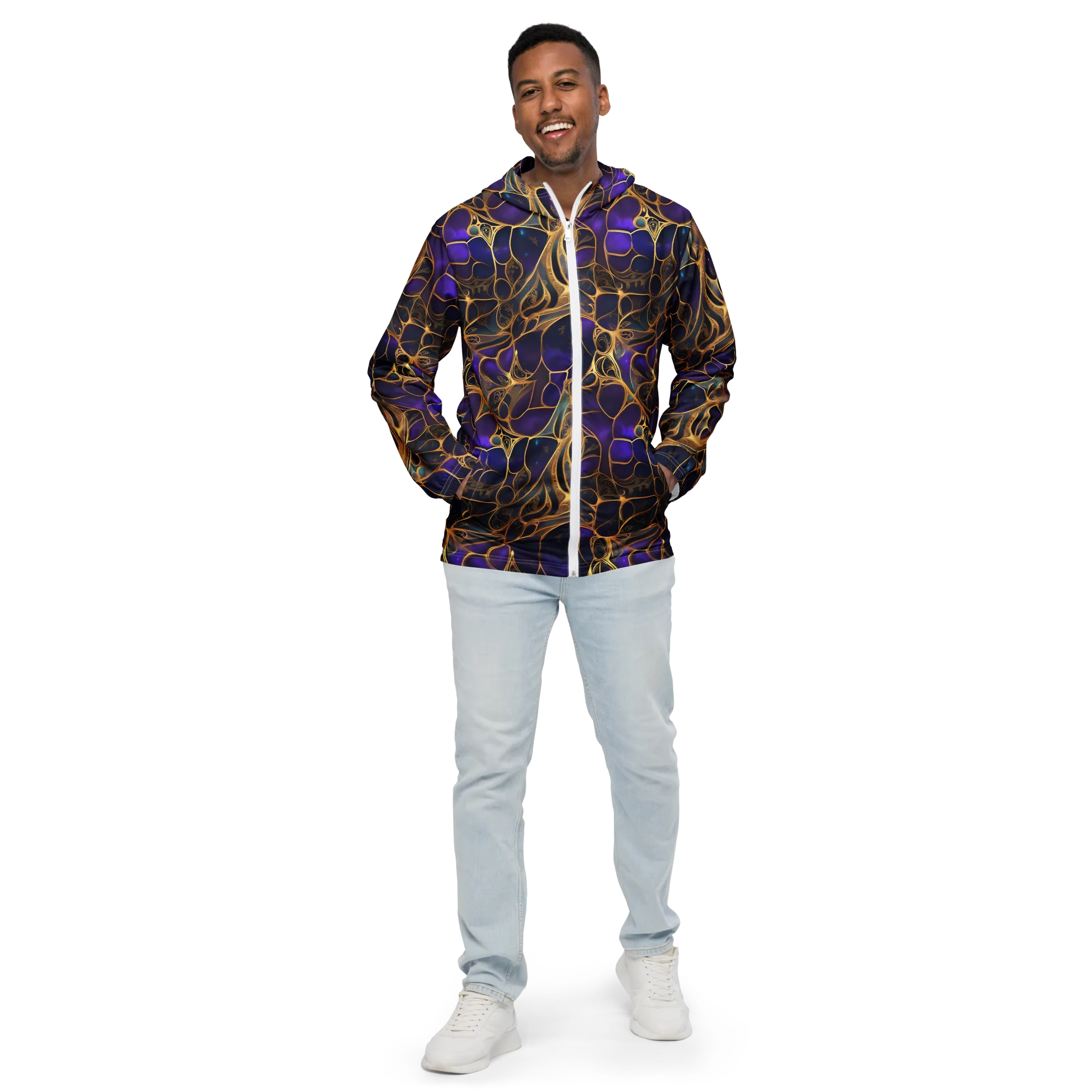 Aurum Nebula on Men's Windbreaker — Front