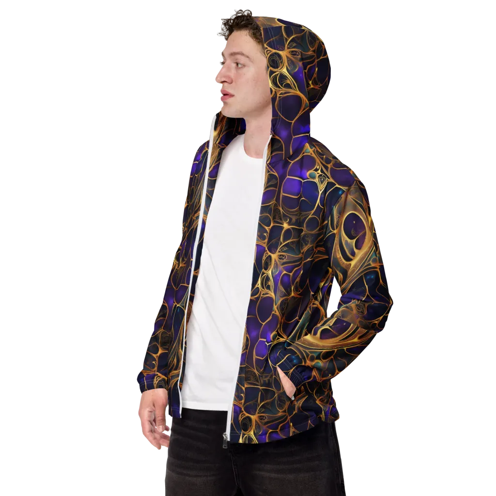 Aurum Nebula on Men's Windbreaker — Left Front