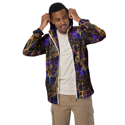 Aurum Nebula on a Men's Windbreaker