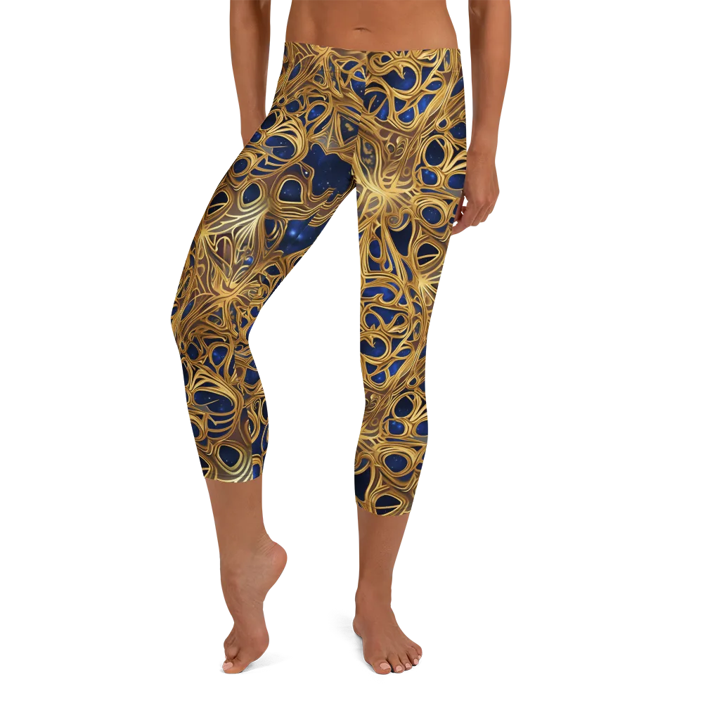 Astral Filigree on Capri Leggings — Front