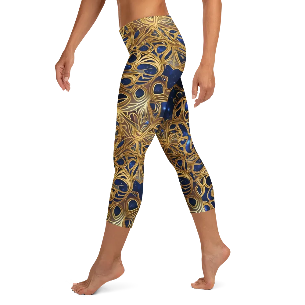 Astral Filigree on Capri Leggings — Left