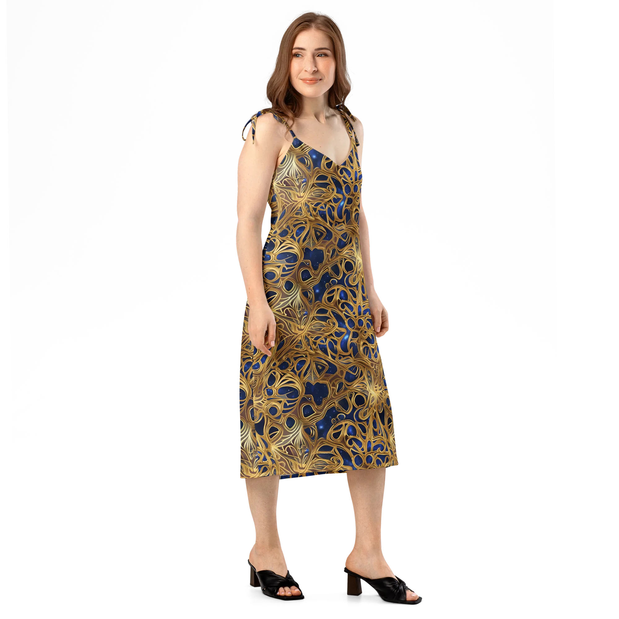 Astral Filigree on Slip Dress — Right Front