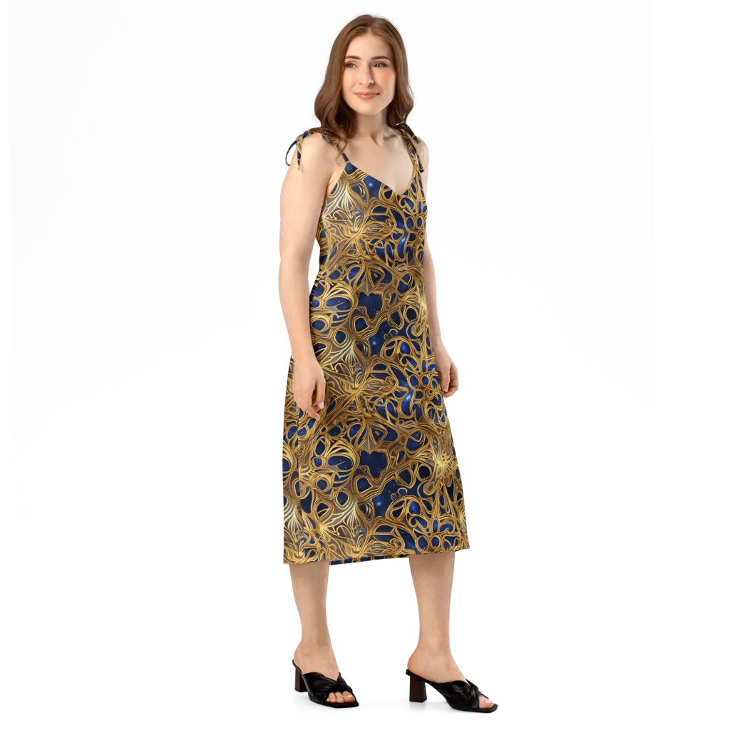 Astral Filigree on Slip Dress — Right Front