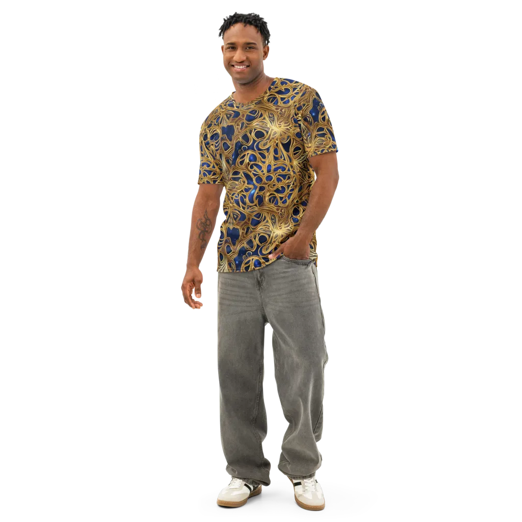 Astral Filigree on Men's Cotton Crew Neck T-Shirt — Front
