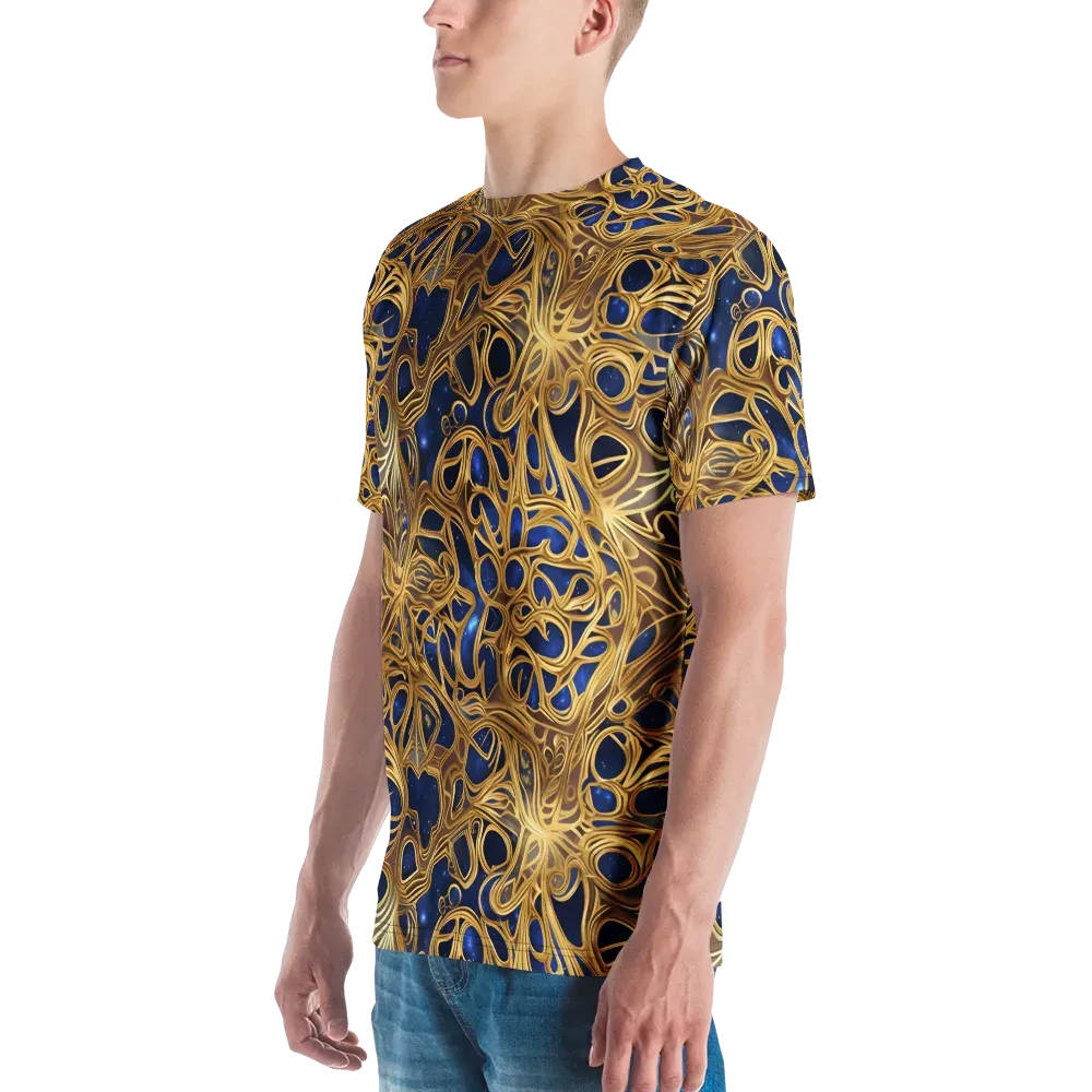 Astral Filigree on Men's Crew Neck T-Shirt — Left