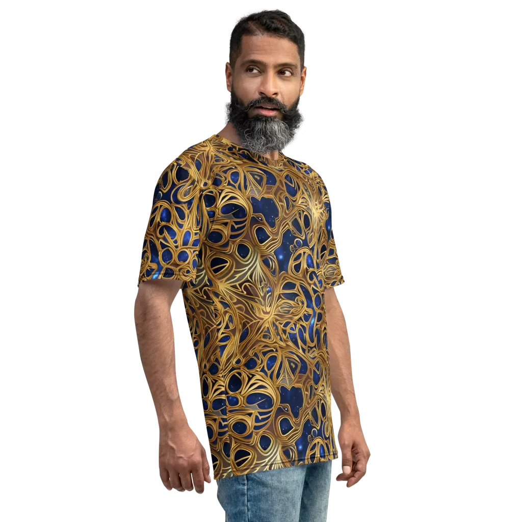 Astral Filigree on Men's Crew Neck T-Shirt — Right sleeve