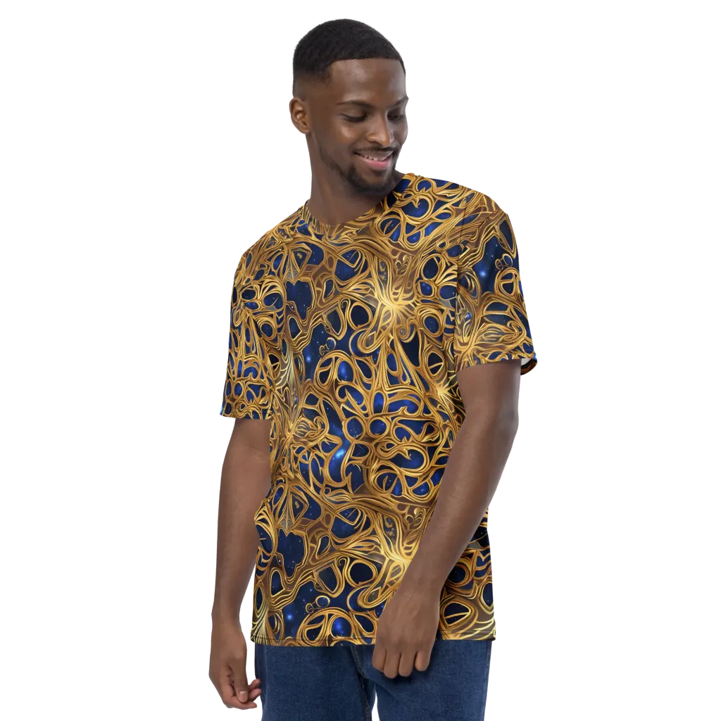 Astral Filigree on Men's Crew Neck T-Shirt — Left sleeve