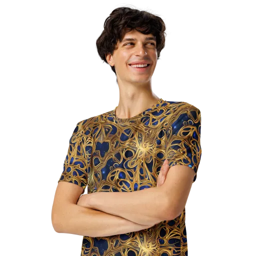 Astral Filigree on a Men's Crew Neck T-Shirt