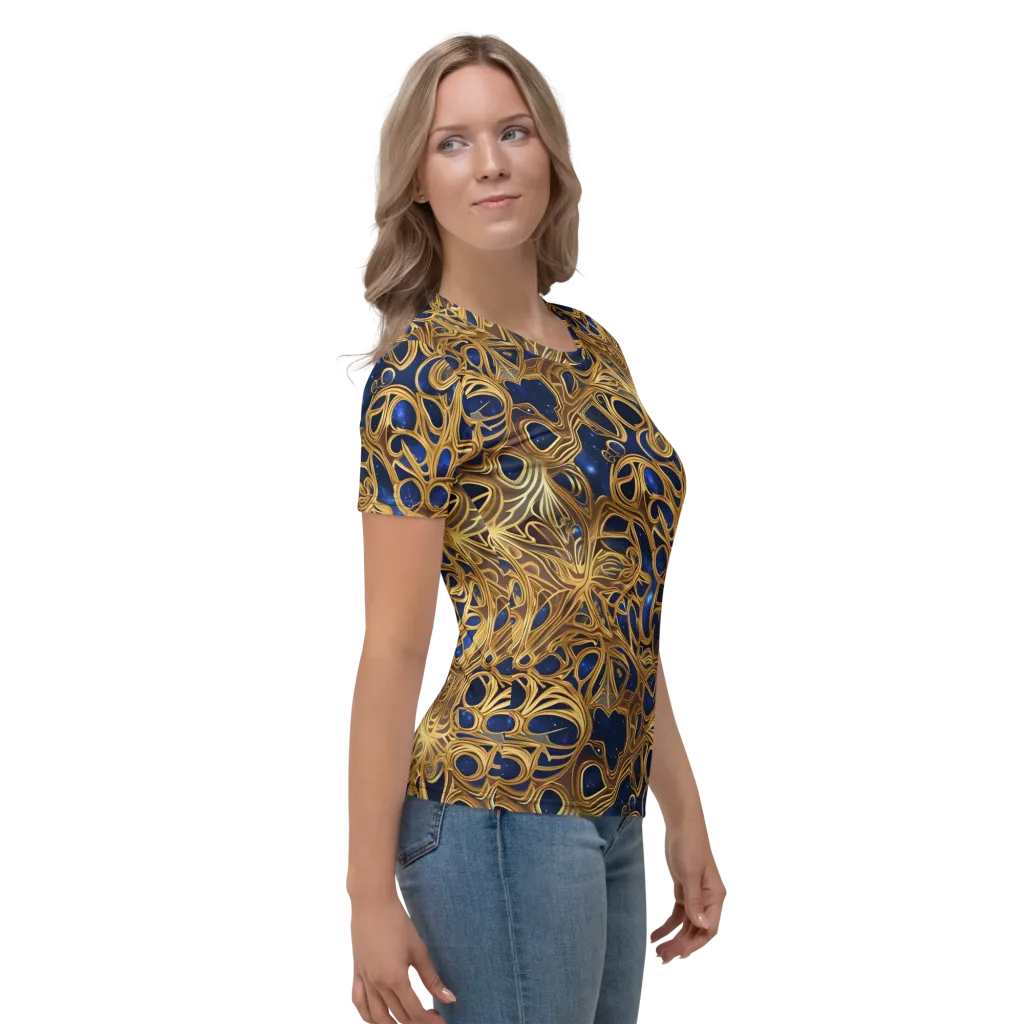 Astral Filigree on Women's Crew Neck T-Shirt — Right sleeve