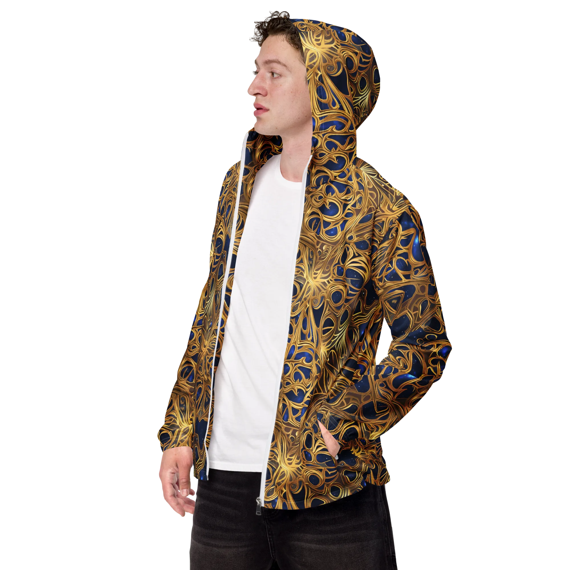 Astral Filigree on Men's Windbreaker — Left Front