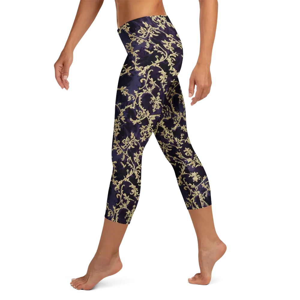 Velvet Versailles on Capri Leggings — Left