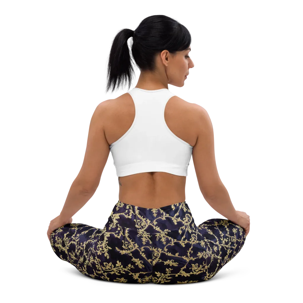 Velvet Versailles on Yoga Leggings — Back waist