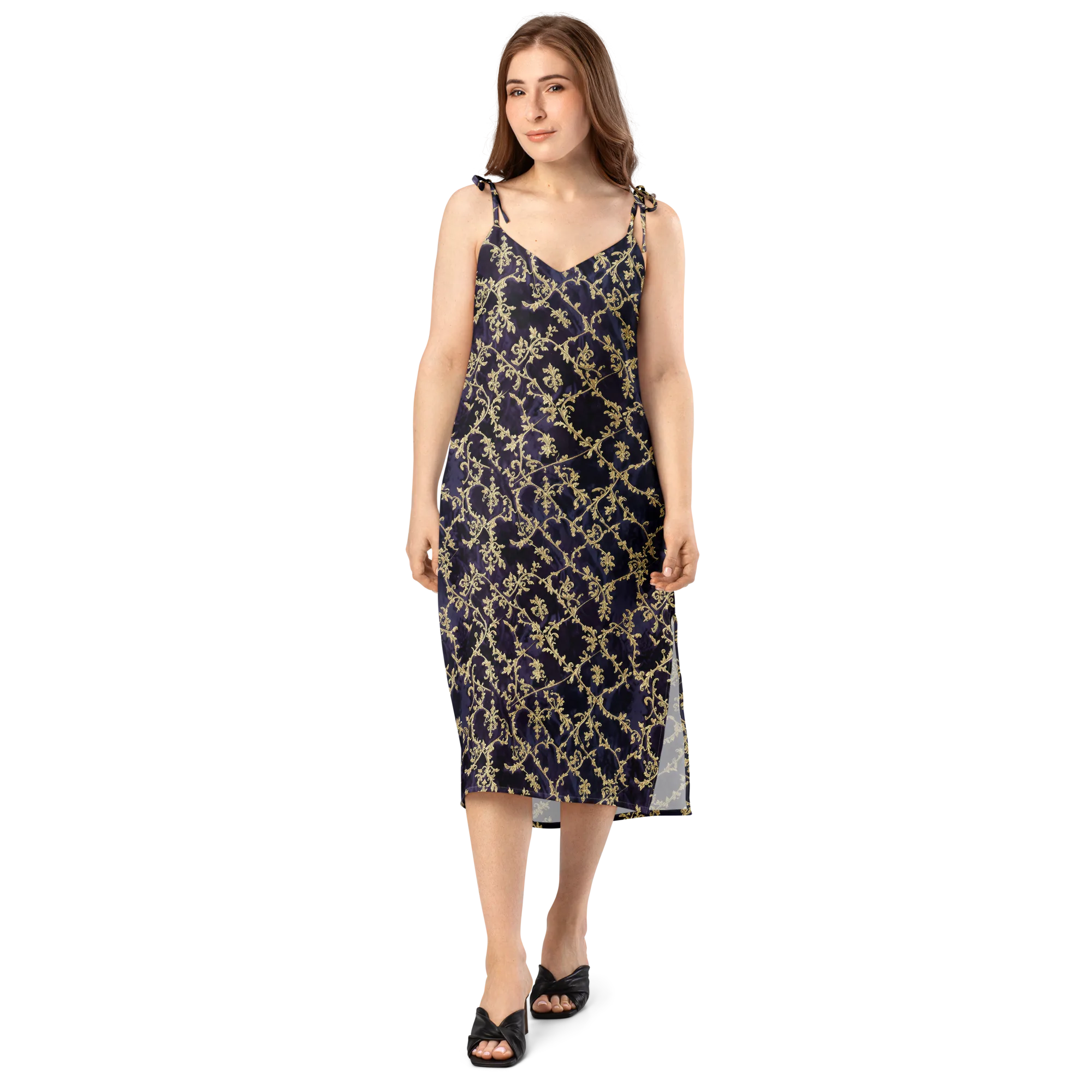 Velvet Versailles on Slip Dress — Front