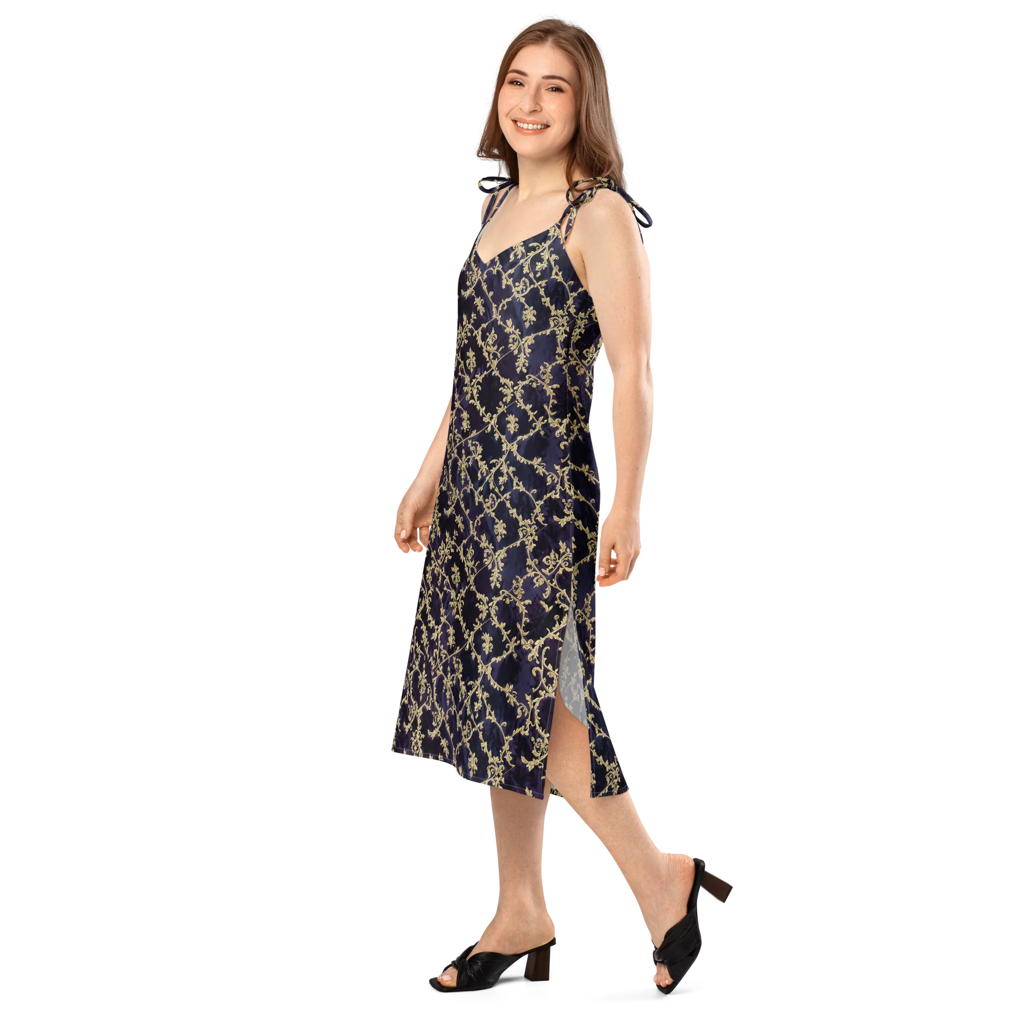 Velvet Versailles on Slip Dress — Left Front