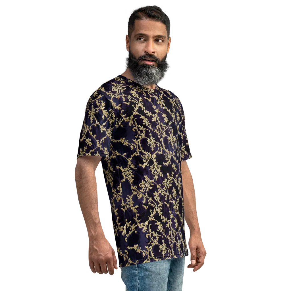 Velvet Versailles on Men's Crew Neck T-Shirt — Right sleeve