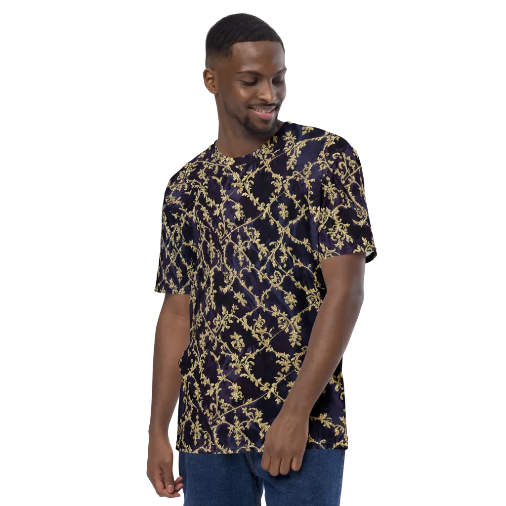 Velvet Versailles on Men's Crew Neck T-Shirt — Left sleeve
