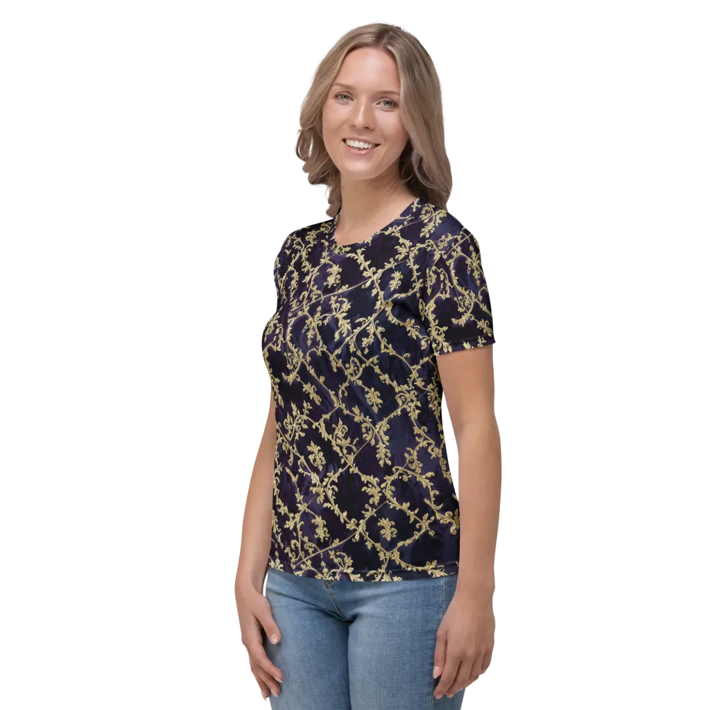 Velvet Versailles on Women's Crew Neck T-Shirt — Left sleeve