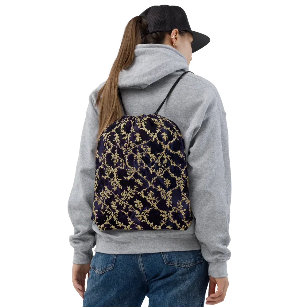 Velvet Versailles on Drawstring Bag — Front