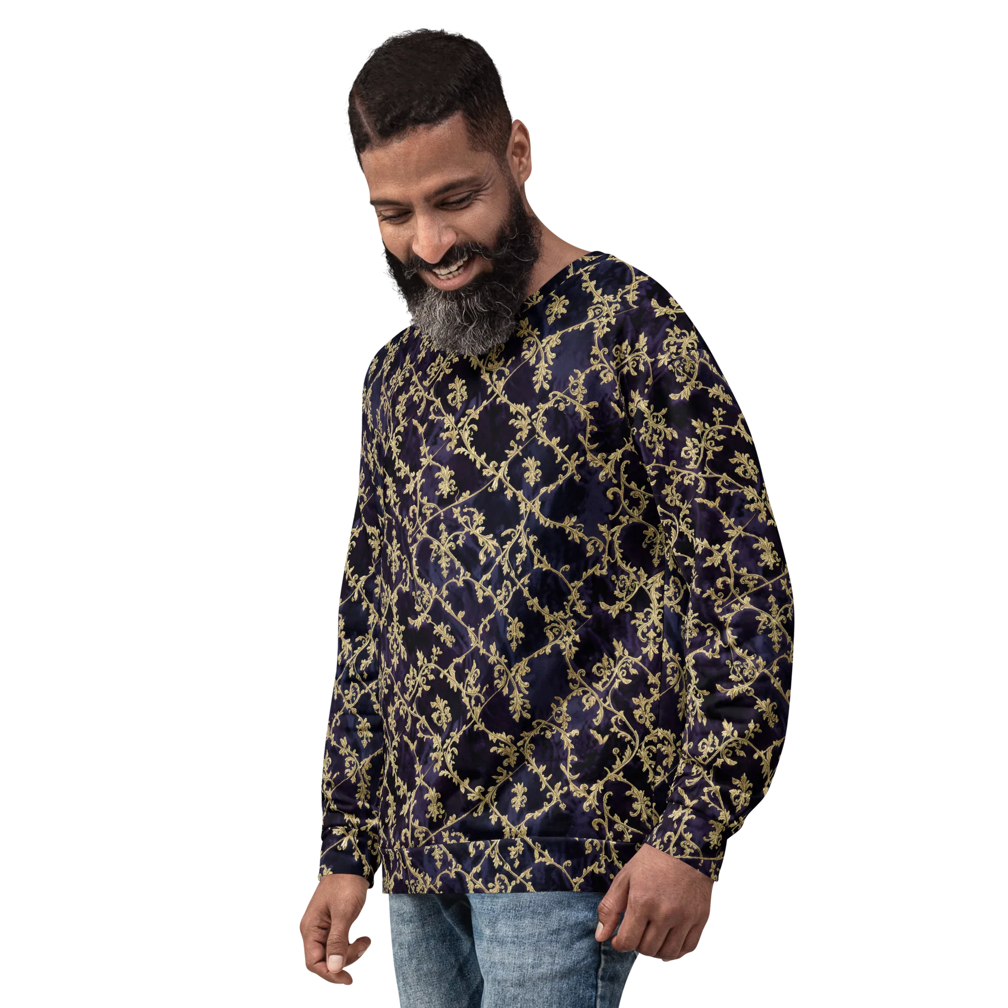 Velvet Versailles on Sweatshirt — Left sleeve