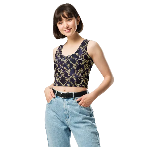 Velvet Versailles on a Crop Top