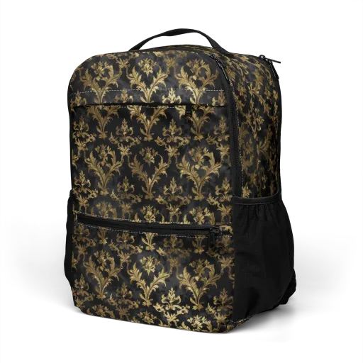 Gilded Damask on a Utility Backpack