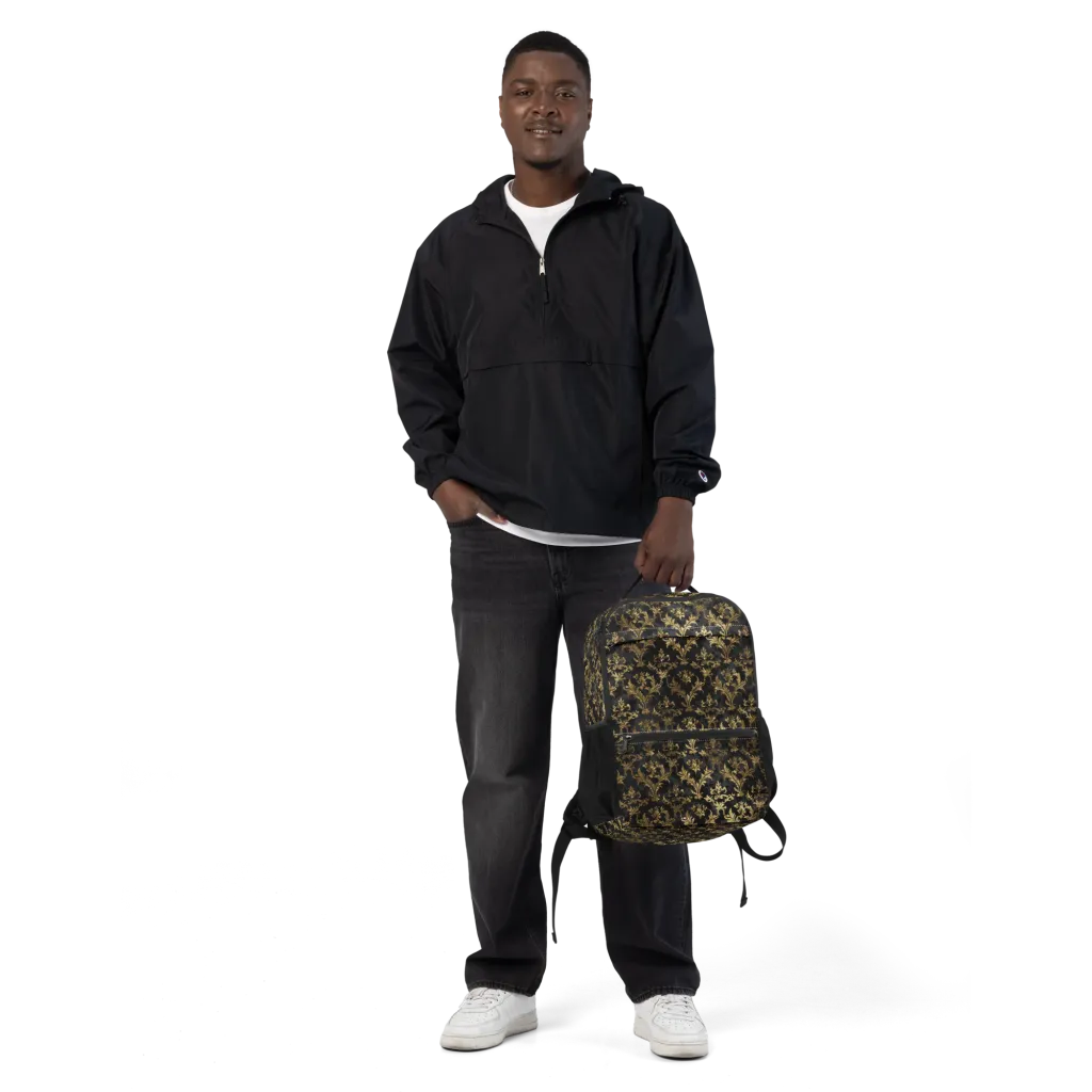 Gilded Damask on Utility Backpack — Front