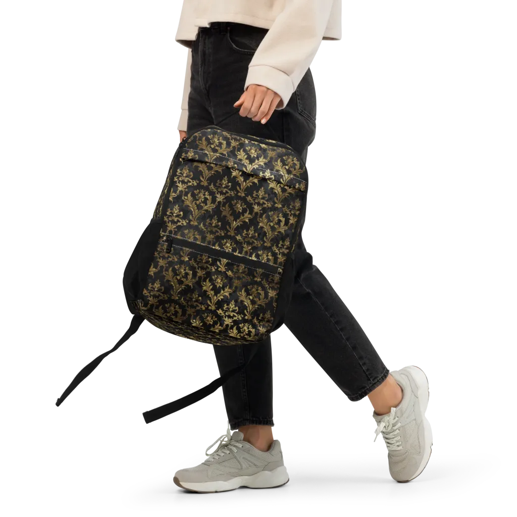 Gilded Damask on Utility Backpack — Front 2