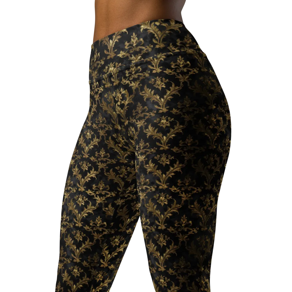 Gilded Damask on Yoga Leggings — Print file