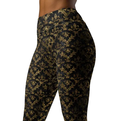 Gilded Damask on a Yoga Leggings