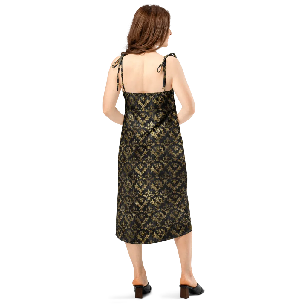 Gilded Damask on Slip Dress — Back
