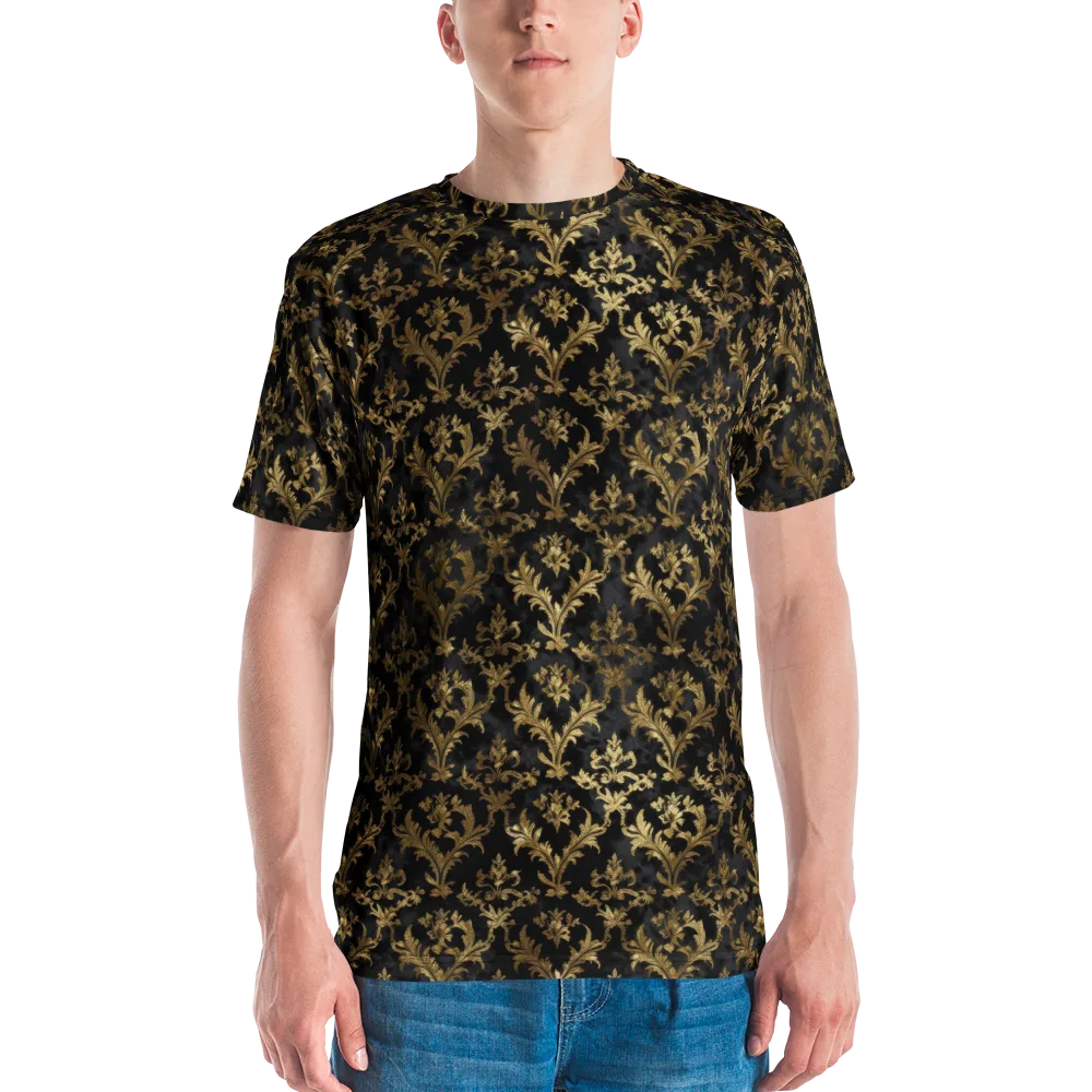 Gilded Damask on Men's Crew Neck T-Shirt — Front