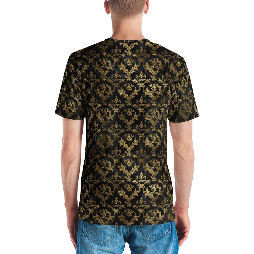Gilded Damask on Men's Crew Neck T-Shirt — Back